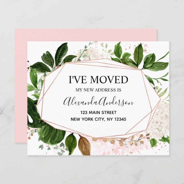 Budget Flytta Notification Eucalyptus Greenery (Fram/baksida)