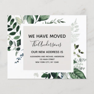 Budget Flytta Notification Eucalyptus Greenery Flygblad