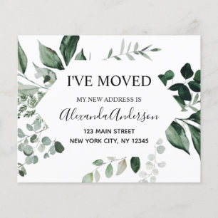 Budget Flytta Notification Eucalyptus Greenery Flygblad