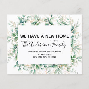 Budget Flytta Notification Eucalyptus Greenery Flygblad