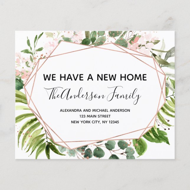 Budget Flytta Notification Eucalyptus Greenery Flygblad (Framsidan)