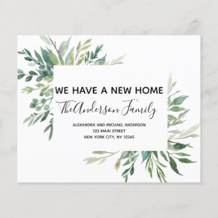 Budget Flytta Notification Eucalyptus Greenery Flygblad