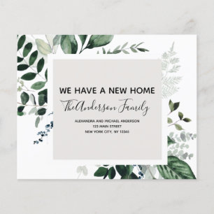 Budget Flytta Notification Eucalyptus Greenery Flygblad