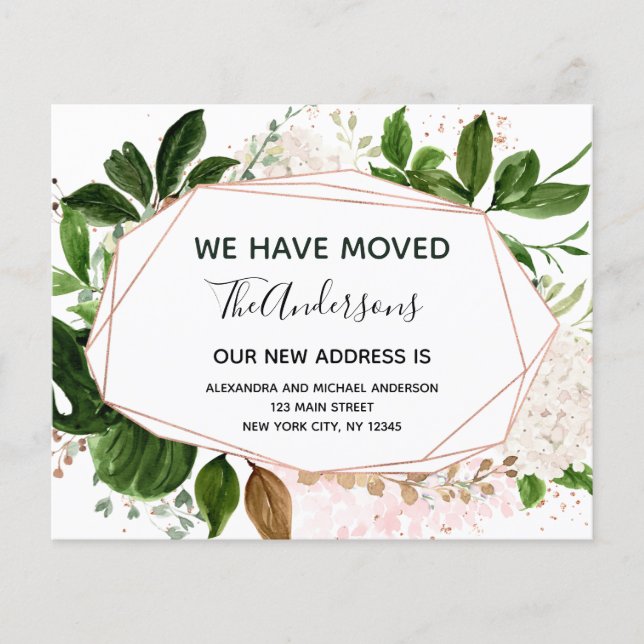 Budget Flytta Notification Eucalyptus Greenery Flygblad (Framsidan)