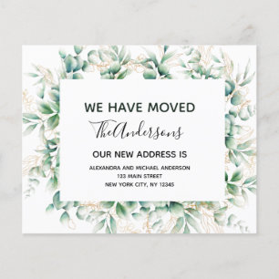 Budget Flytta Notification Eucalyptus Greenery Flygblad