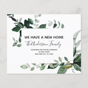 Budget Flytta Notification Eucalyptus Greenery Flygblad