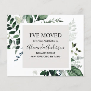 Budget Flytta Notification Eucalyptus Greenery Flygblad