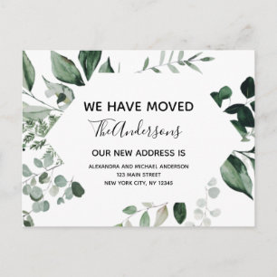 Budget Flytta Notification Eucalyptus Greenery Vykort