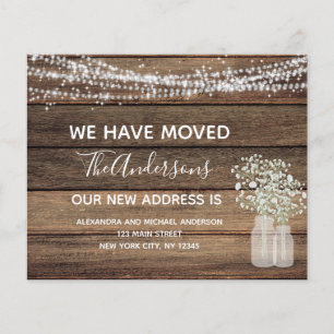 Budget Flytta Notification Rustic Farmhouse Wood F Flygblad