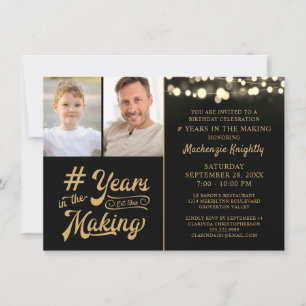 Budget Födelsedag YEARS IN THE MAKING 2 Foto Inbjudningar
