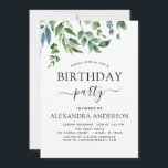 Budget Födelsedagsfest Vår Botanical Grey Inbjudningar<br><div class="desc">Budgeten Grey Grönt Watercolor Födelsedagsfest inbjudan innehåller vacker manustypografi och elegant med modern och elegant grey för den speciella 16:e,  18:e,  21:a,  30:e,  40:e,  50:e,  60:e,  70:e födelsedagskalendern.</div>