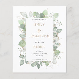 Budget Foliage Ram Sage Bröllop spara datum