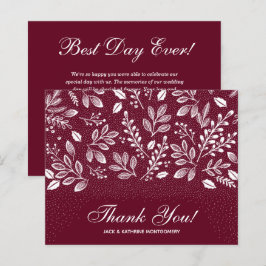 Budget Foliage White Script Burgundy Tack