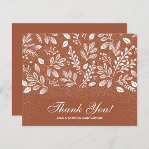 Budget Foliage White Script Terracotta Tack