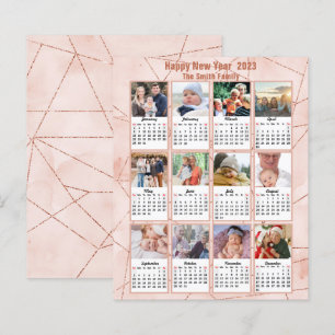 Budget för 2023 Ro Modern Photo Calendar Card