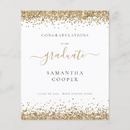 Budget för 2024 Studenten Guld Glitter