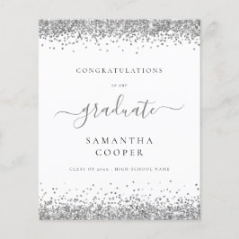 Budget för 2024 Studenten Silver Glitter