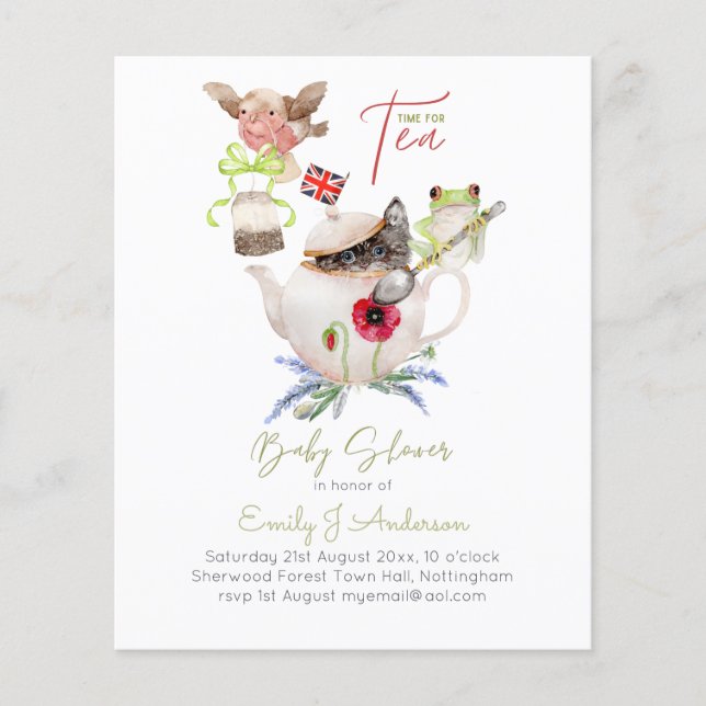 Budget för Bebisduschen Party i Magic Tea (Framsida)