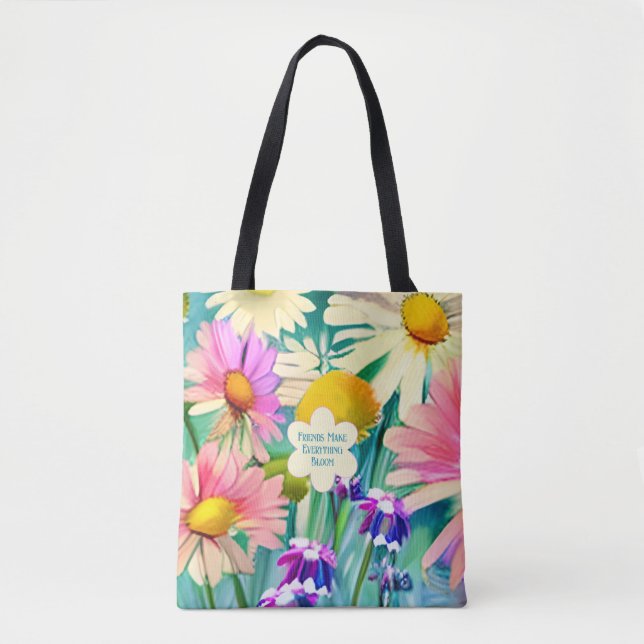 Budget för när vänner får allt att blomma tygkasse (Framsida)