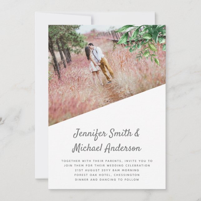 Budget för utlysning av bröllopsinbjudan för botan (Framsida)