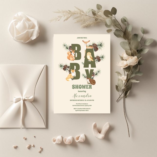 Budget Forest Friends & Woodland Baby Shower Reklamblad (Skapare uppladdad)