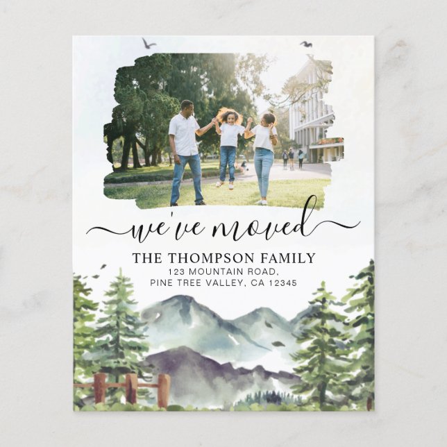 BUDGET Forest Mountain Vi har flyttat Photo Flytta (Framsida)