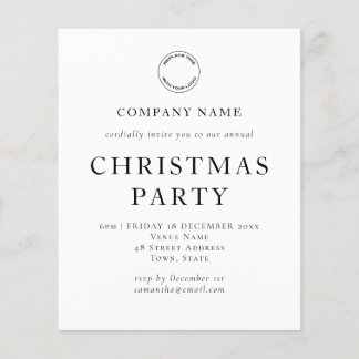 Budget Företagstext Svart Vit Julfest