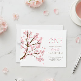 Budget Första Födelsedag Vår Körsbärsblommor Söt