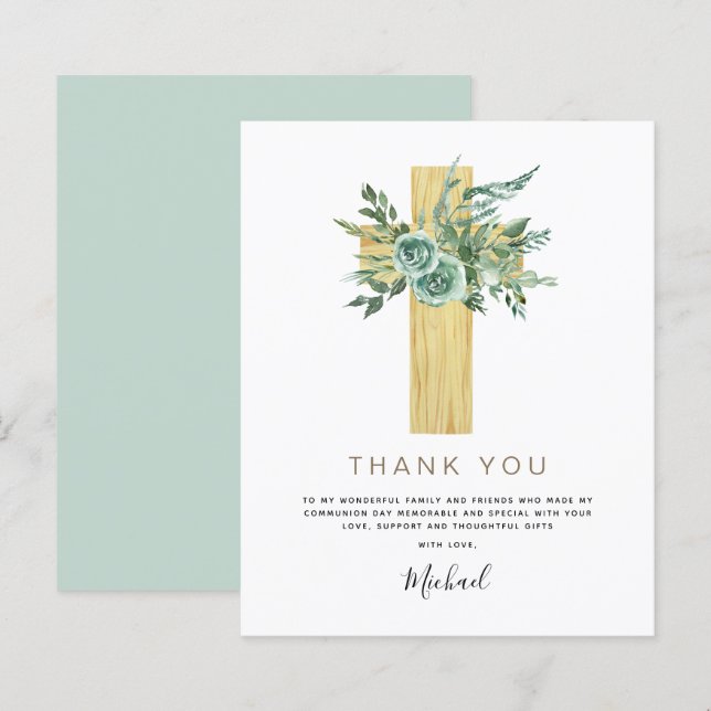 Budget Första Heligan kommunal Tack Eucalyptus (Fram/baksida)