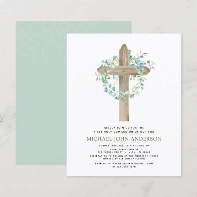 Budget Första Nattvarden Grönska Eukalyptus (Fram/baksida)