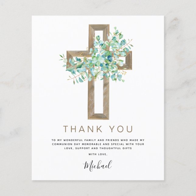 Budget Första Nattvarden Tack Eukalyptus Flygblad (Framsidan)