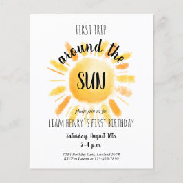 Budget Första Resan Runt Solen Festinbjudan