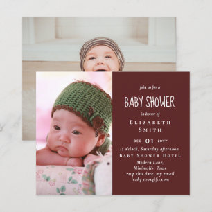 BUDGET Foto Baby Shower Inbjudan Tacksamhet