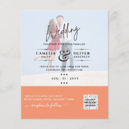 BUDGET FOTO BRÖLLOPS QR SKANNINGS KOD INBJUDAN FLYGBLAD