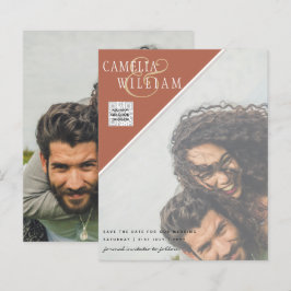 BUDGET Foto Bröllopsinbjudan Spara Datum QR-kod