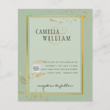 BUDGET Foto Bröllopsinbjudan Spara datumet