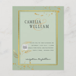 BUDGET Foto Bröllopsinbjudan Spara datumet Flygblad