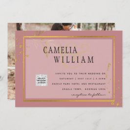 BUDGET Foto Bröllopsinbjudan Spara det Datum