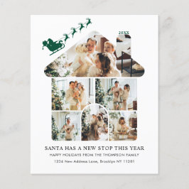 BUDGET Foto Collage Grön Tomte Sleigh Flytt