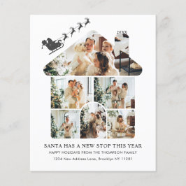 BUDGET Foto Collage Svart Tomte Sleigh Flyttar