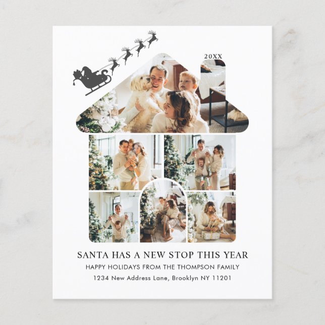 BUDGET Foto Collage Svart Tomte Sleigh Flyttar (Framsida)