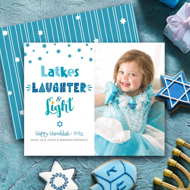 Budget Foto Hanukkah Latkes Latter Ljus Kort (Skapare uppladdad)
