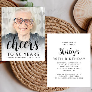 Budget Foto Jublar Svart Skrift 90-årsdag