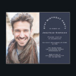 Budget Foto Man 21-årsfest Marin Inbjudan<br><div class="desc">Ett prisvärt BUDGETalternativ i mindre storlek 4, 5 x 5, 6” semi-gloss 110lbs vikt, som har liknande tjocklek som ett vykort (kan dock inte användas som vykort). VÄNLIGEN OBSERVERA att det finns EN inbjudan per ark. Budget Photo Man 21-årsfirande Navy Inbjudan. En helt anpassningsbar design, ersätt helt enkelt provfotot med...</div>