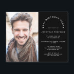 Budget Foto Man 21-årsfest Svart Inbjudan<br><div class="desc">Ett prisvärt BUDGET-alternativ i en mindre storlek på 4, 5 x 5, 6” med semi-glansig yta och 110g vikt, som har liknande tjocklek som ett vykort (lämpar sig dock inte att användas som vykort). OBS: Det finns EN inbjudan per ark. Budget Photo Man 21-årsfest Svart Inbjudan. En helt anpassningsbar design,...</div>