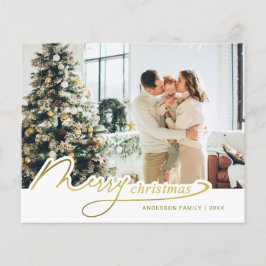 BUDGET-foto med minimal Elegant Guld God jul