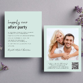 Budget Foto QR-kod Bröllopsmottagning Inbjudan