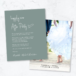 Budget Foto Sage Grön Bröllopsmottagning Inbjudan