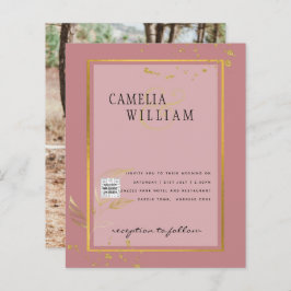 BUDGET Fotobröllopsinbjudan Spara datum