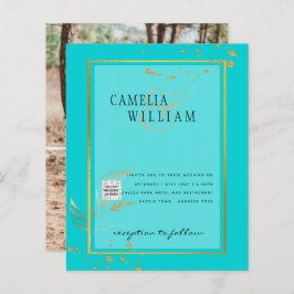 BUDGET Fotobröllopsinbjudan Spara datum